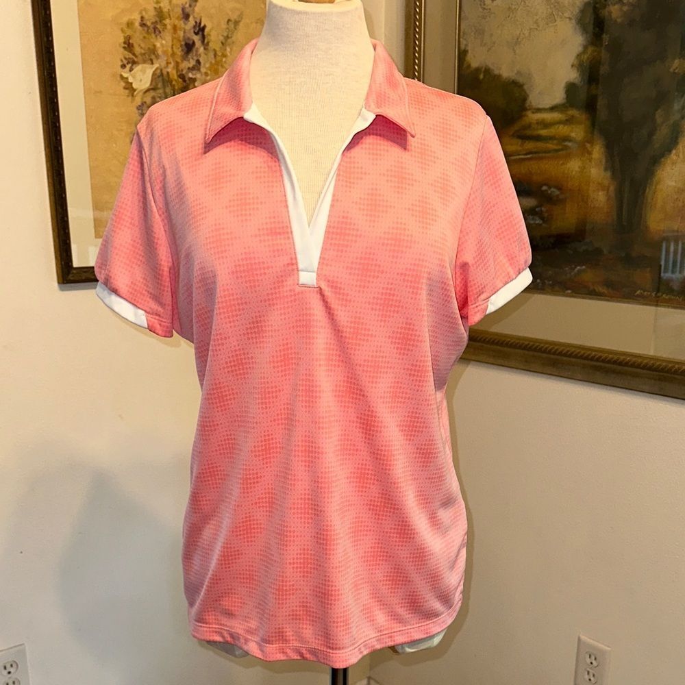 Izod Golf Pink/White Women’s Polo Top Size XL